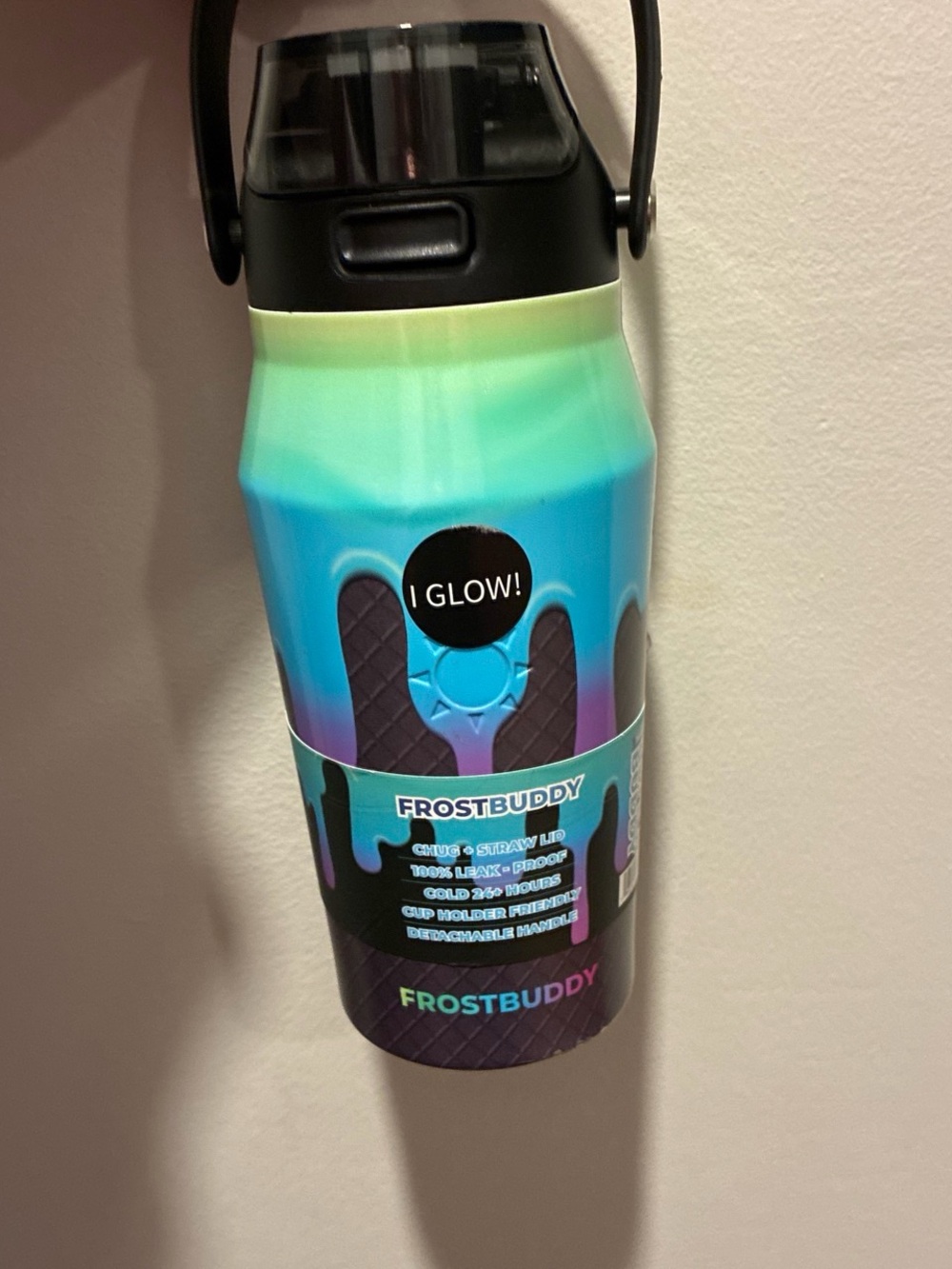 Frost Buddy Glowing Insulated Bottle - Aqua Gradient